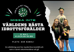 Missa inte denna utbildning vi erbjuder alla våra aktivas föräldrar i MCT 