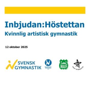 Inbjudan: Höstettan – Tävling i kvinnlig artistisk gymnastik