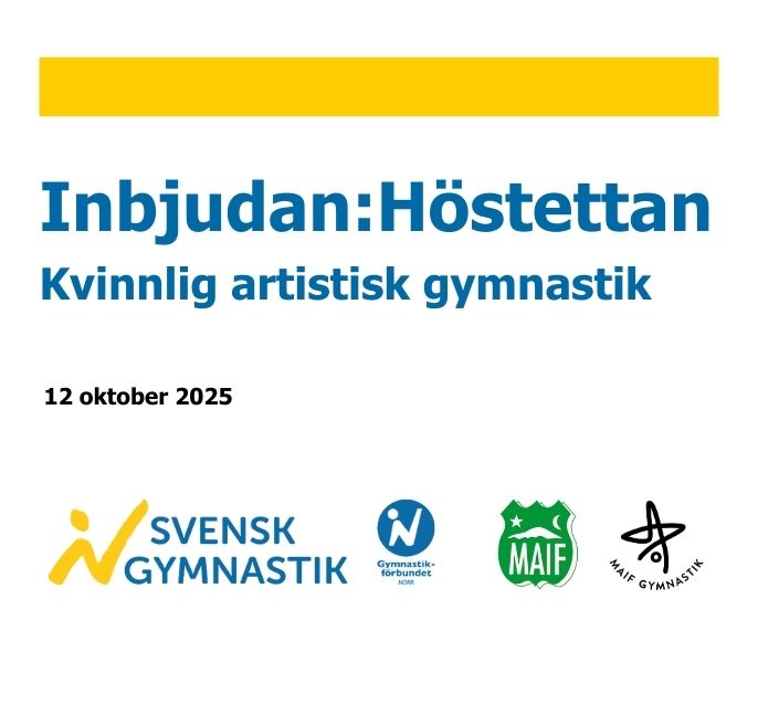 Inbjudan: Höstettan – Tävling i kvinnlig artistisk gymnastik